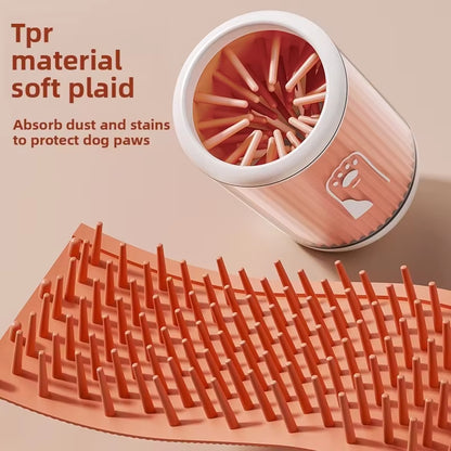 Reusable Portable PP Pet Paw Cleaner Cup Non-Toxic Soft Brush Eco-Friendly Handheld Massage Easy Clean Dogs Pet Grooming