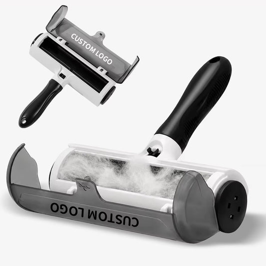 Roki Self Cleaning Reusable Luxury Pet Roller Brush Removable Handle Solid ABS Plastic Small Animals Hair Remover Grooming