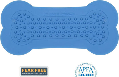 Lick Lick Pad Dog Accessories | Pet Shower Attachment | Dog Peanut Butter Lick Pad | Dog Bathing Station | Dog Bathing Supplies | Veterinarian Used | Suction to Wall | Large (Large - 2 Pack, Blue)