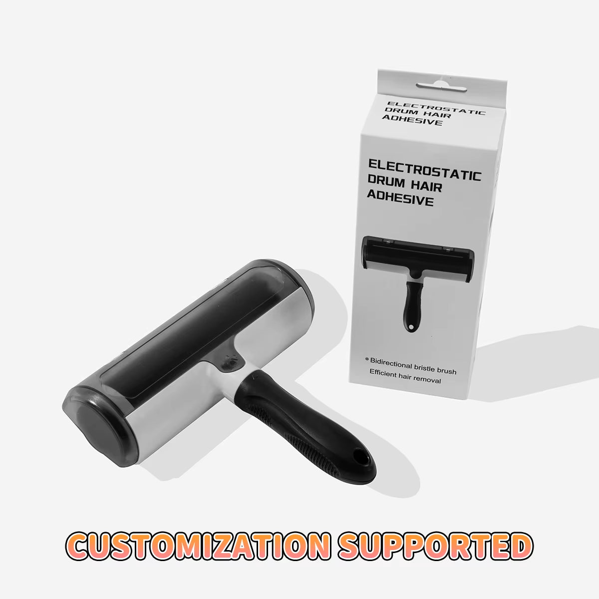 Roki Self Cleaning Reusable Luxury Pet Roller Brush Removable Handle Solid ABS Plastic Small Animals Hair Remover Grooming
