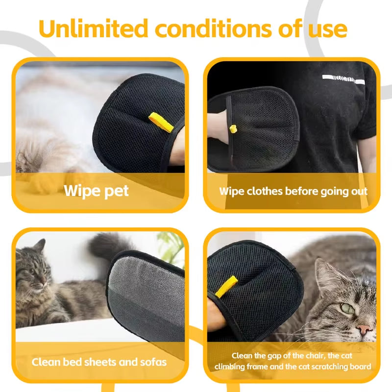 Household Dog Grooming Gloves Electrostatic Hair Remover for Furniture Bed Clothes Sofa