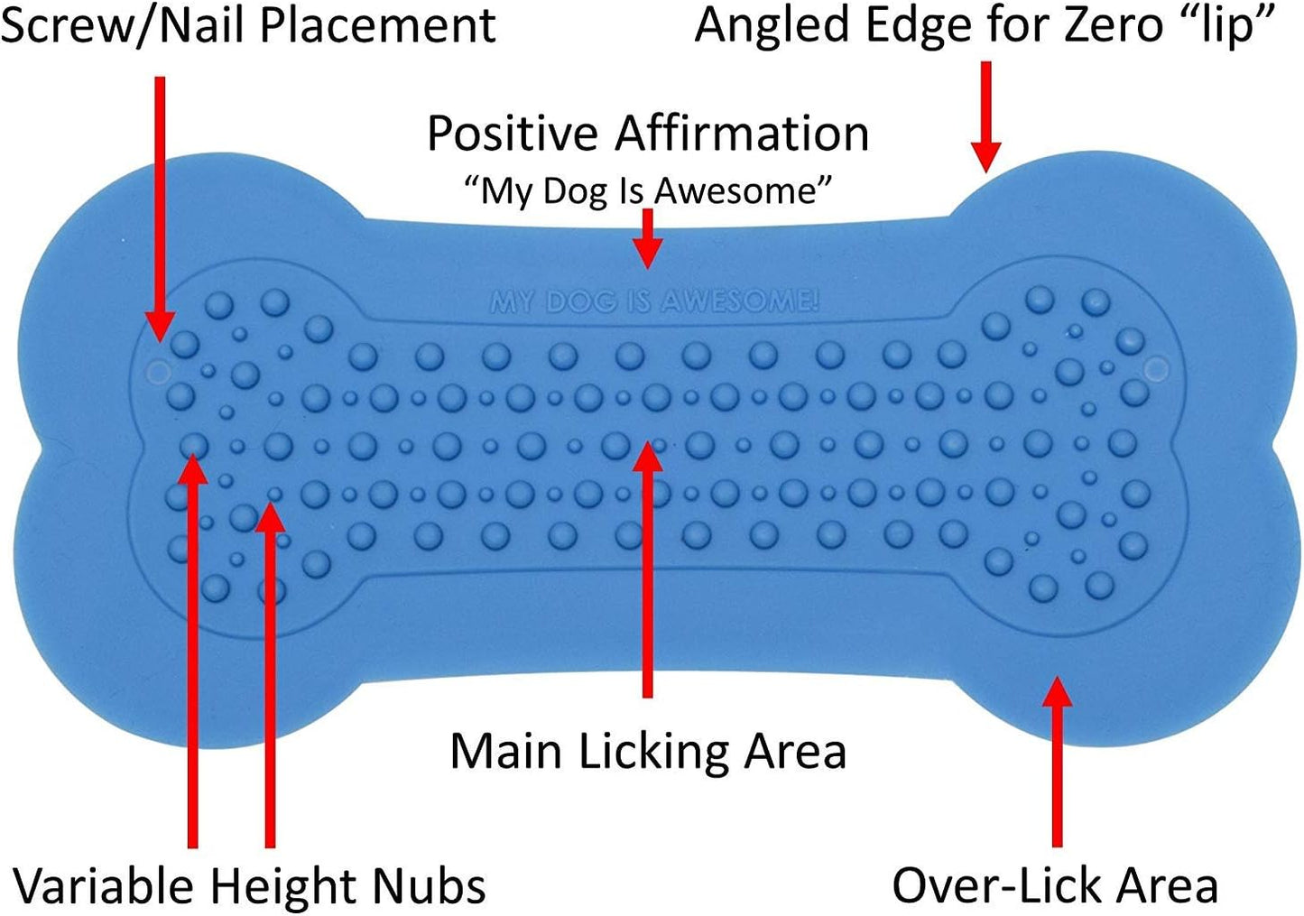 Lick Lick Pad Dog Accessories | Pet Shower Attachment | Dog Peanut Butter Lick Pad | Dog Bathing Station | Dog Bathing Supplies | Veterinarian Used | Suction to Wall | Large (Large - 2 Pack, Blue)